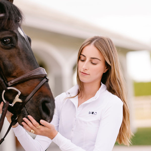 Clementine Show Shirt Navy – Sport Horse Lifestyle